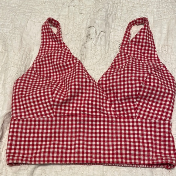 Brandy Melville Tops - Checkered Crop Top
